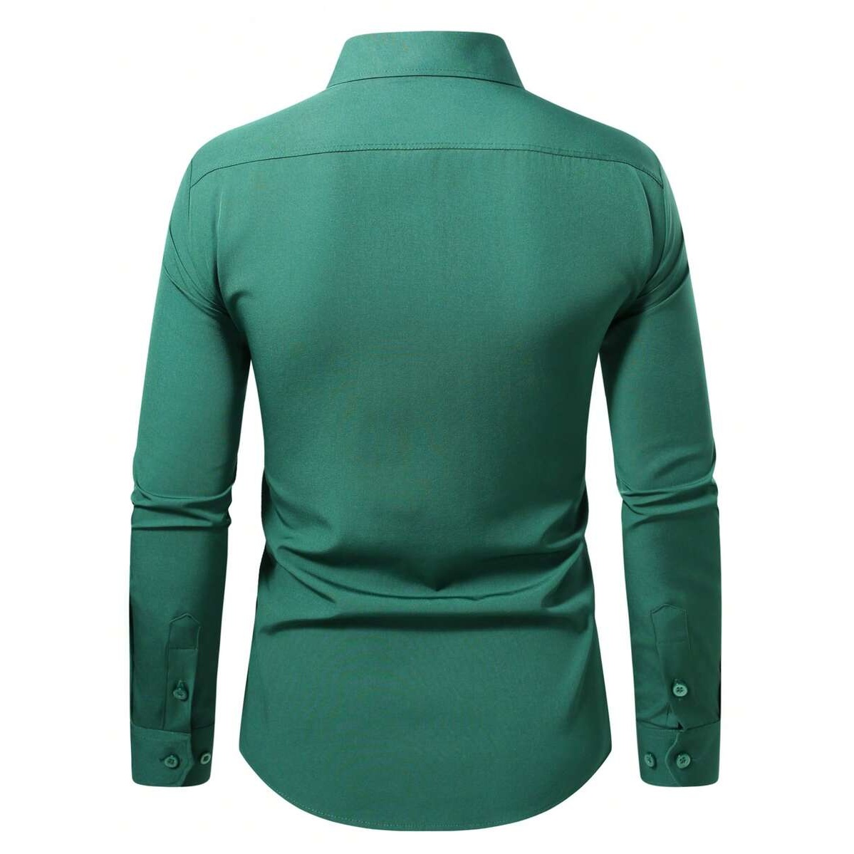 Casual Solid Formal Long Sleeve Dress For Men