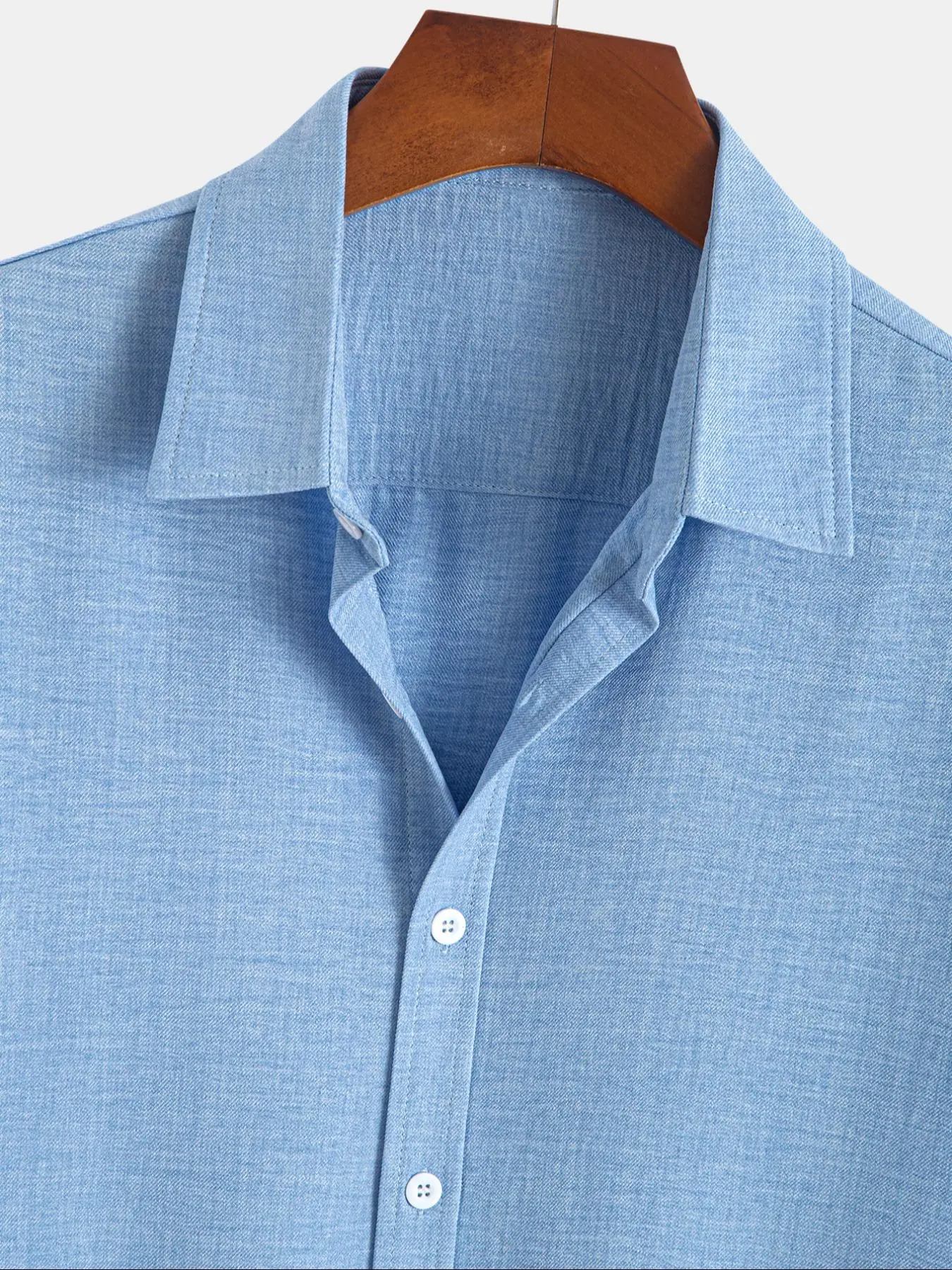 Men's Solid Button Front Short Sleeve Shirt, Woven Fabric Shirt, Loose Casual Top for Summer, Menswear for Daily Wear