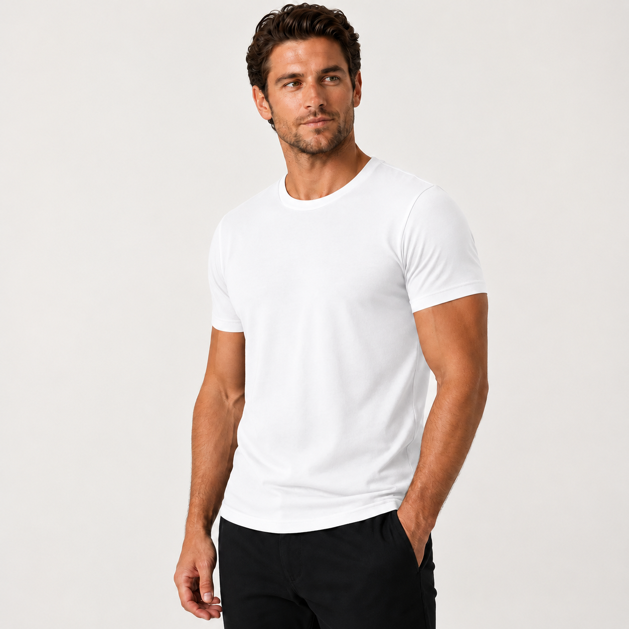 Short Sleeve Crew Style T Shirts For Men