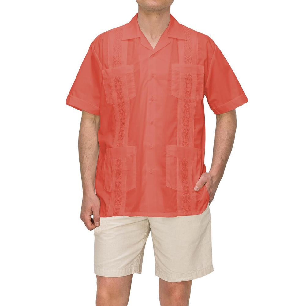 Short Sleeve Casual Wedding Beach Bartender Shirt