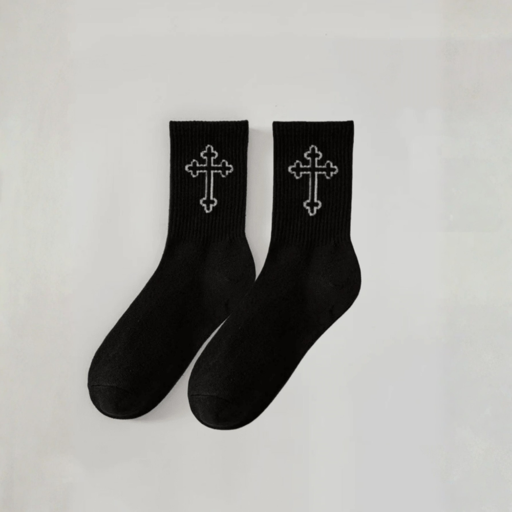 Stretch Striped Mid Calf Sports Socks