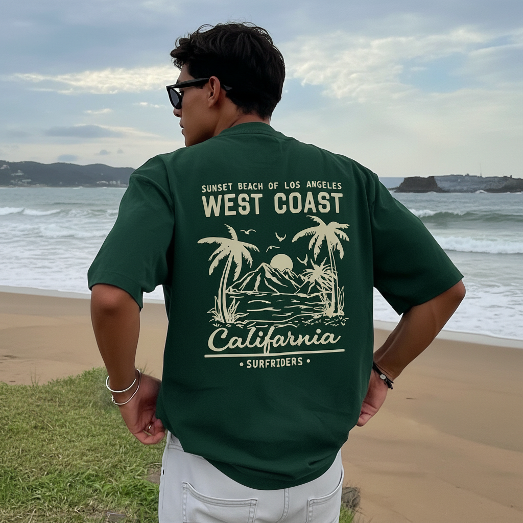 Graphic Print Short Sleeve Loose Fit T Shirt For Men Summer Wear