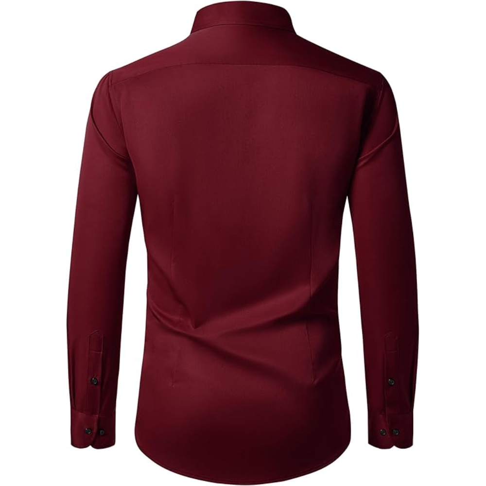 Sleeve And Stretch Wrinkle Dress Shirt Long Sleeve For Men