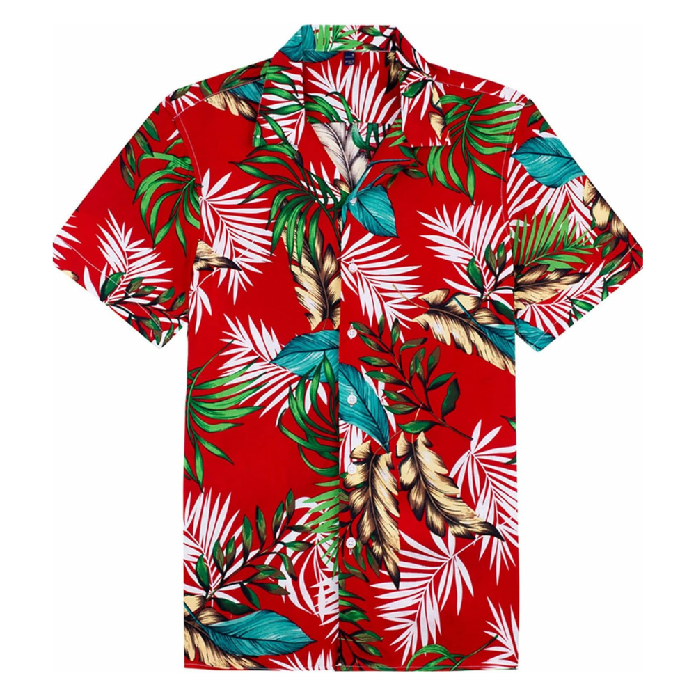 Tropical Hawaiian Casual Vacation Button Shirt