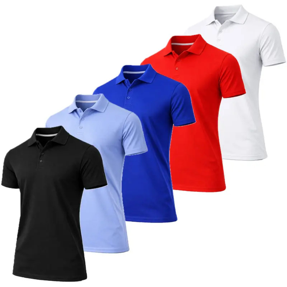Dry Fit Short Sleeve Polo Set For Men