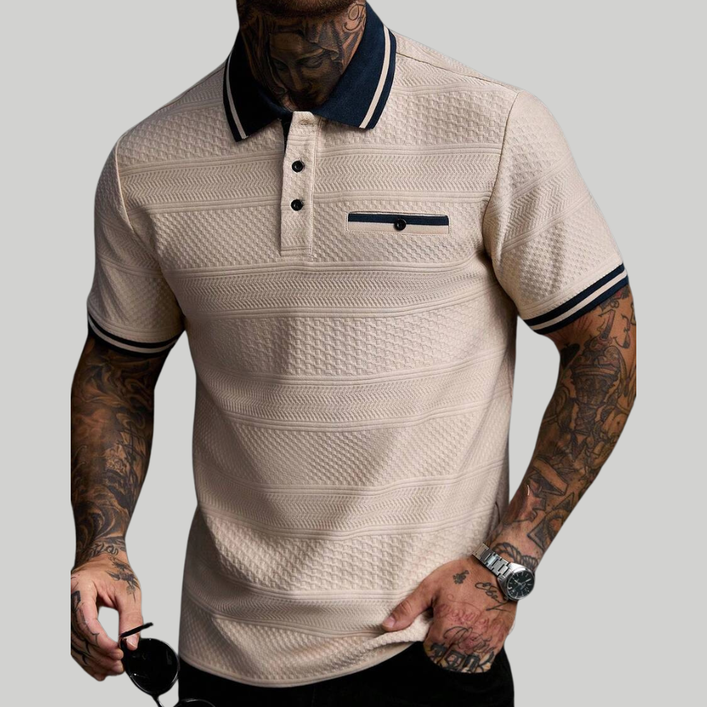 Solid Color Short Sleeve Casual Polo Shirt