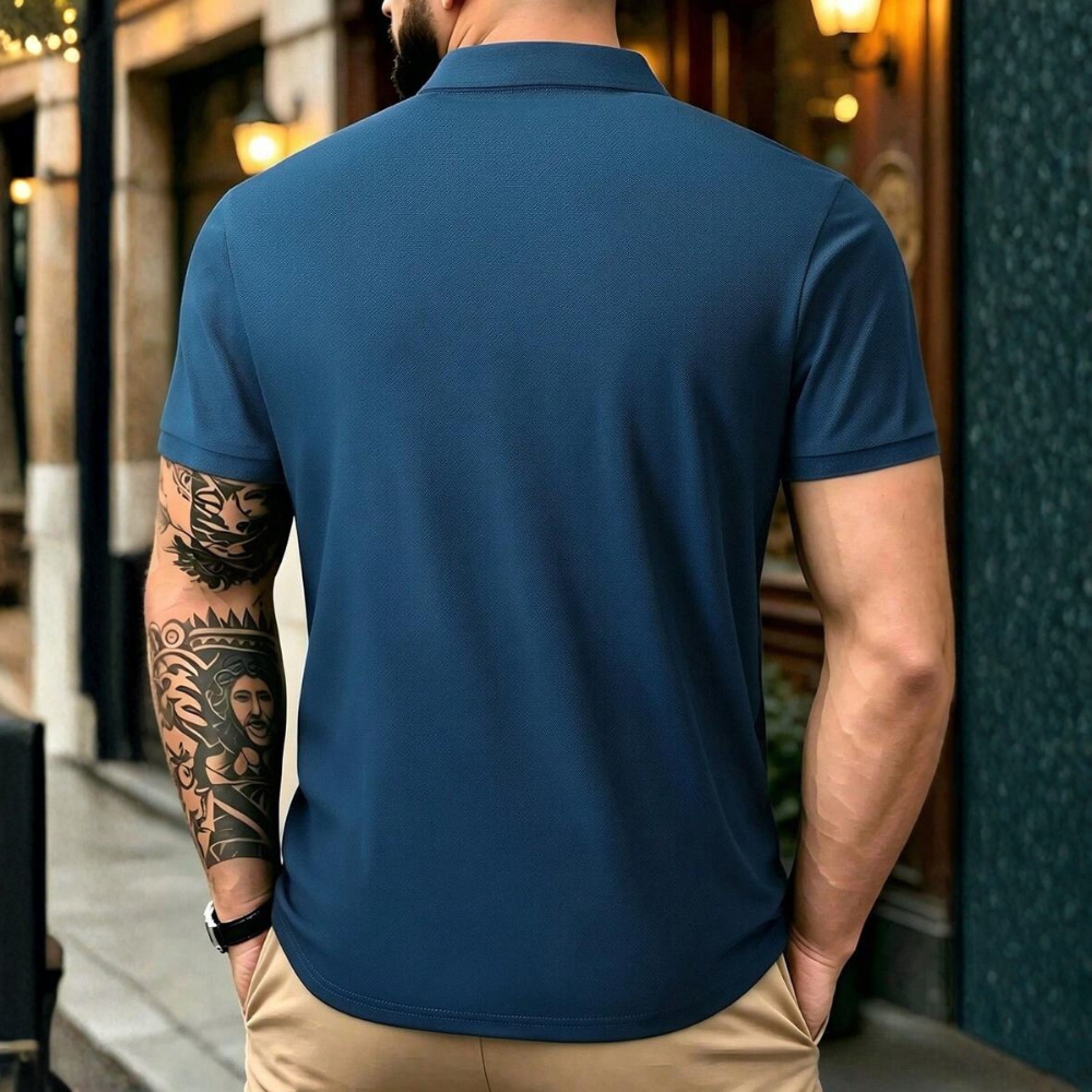 Casual Slim Fit Polo Shirt Short Sleeve