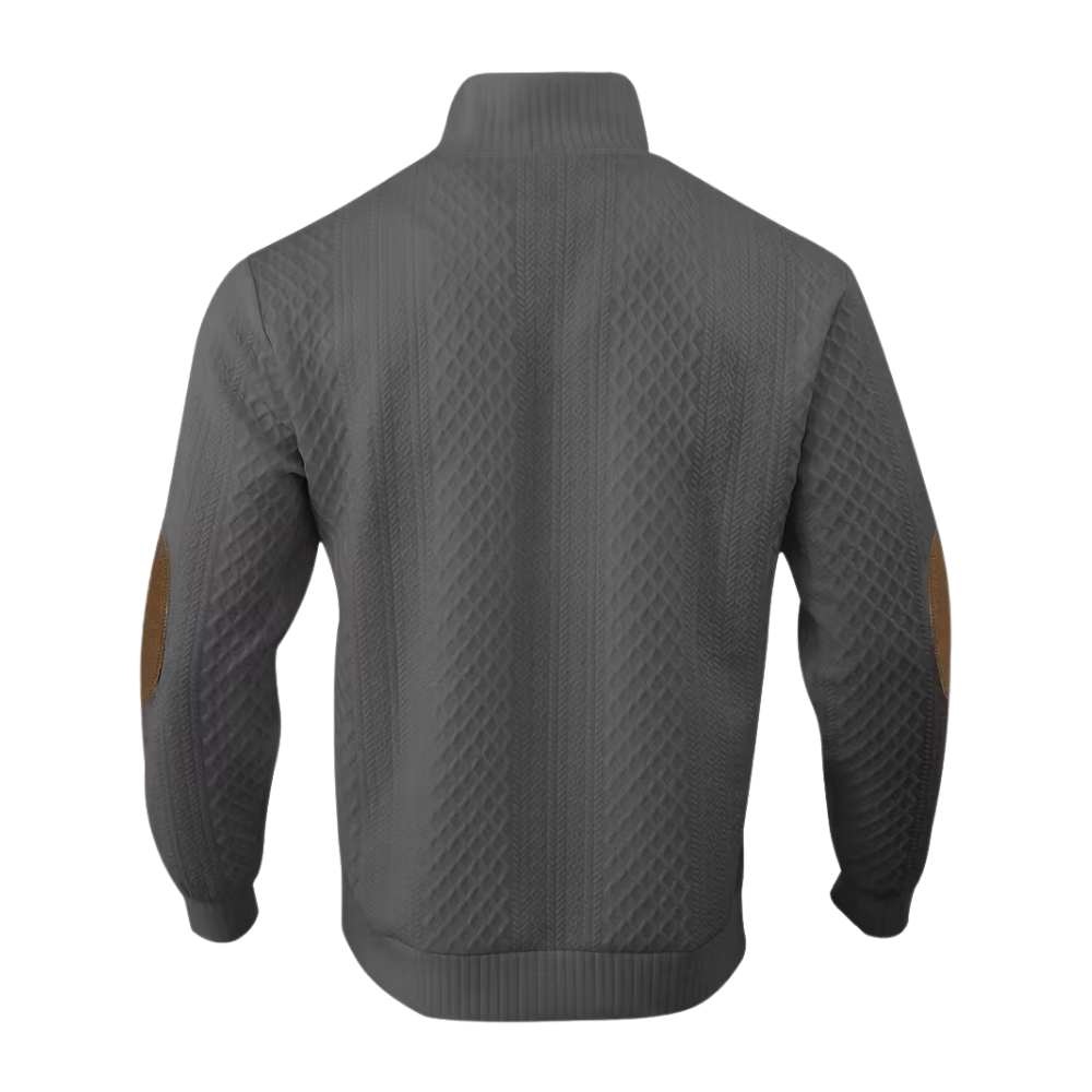 Casual Sports Knitted Sweatshirt With Button Detail For Men