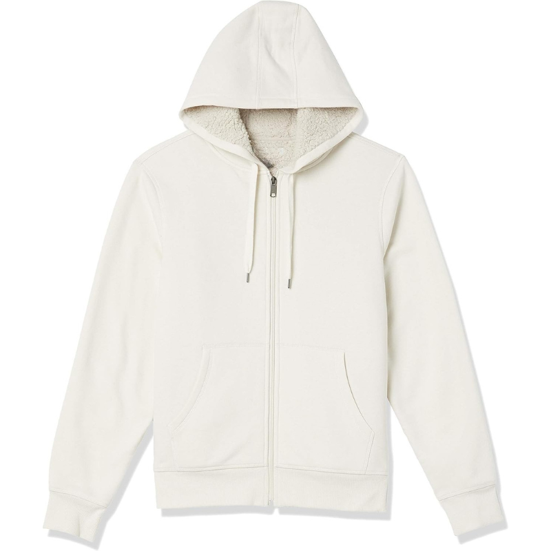 Hoodie For Men, Sherpa-Lined Full-Zip Fleece Sweatshirt