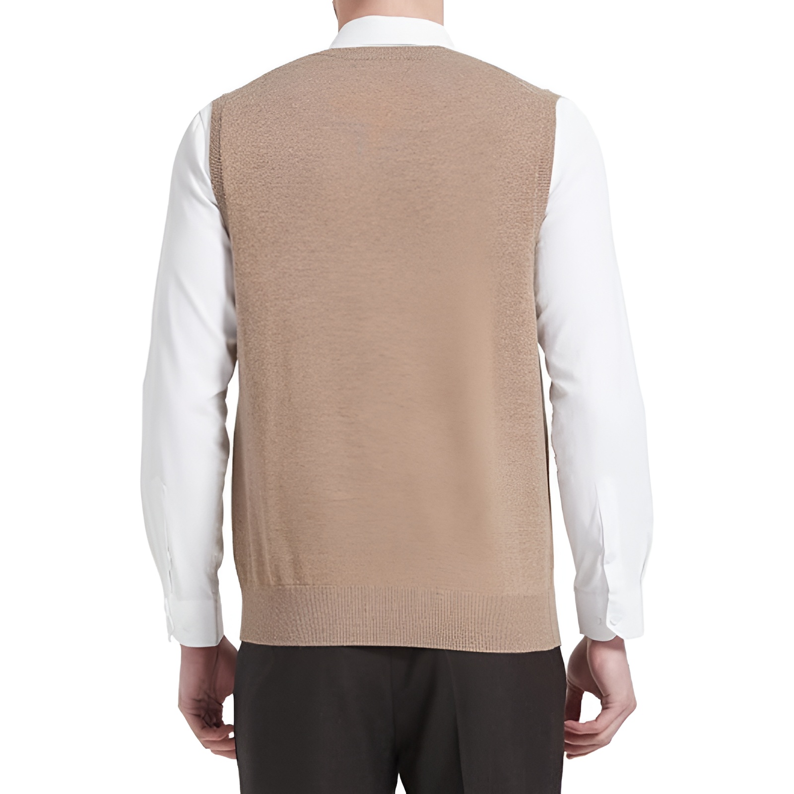 Wool Blend Knit Pullover Sweater Vest Fit For Men