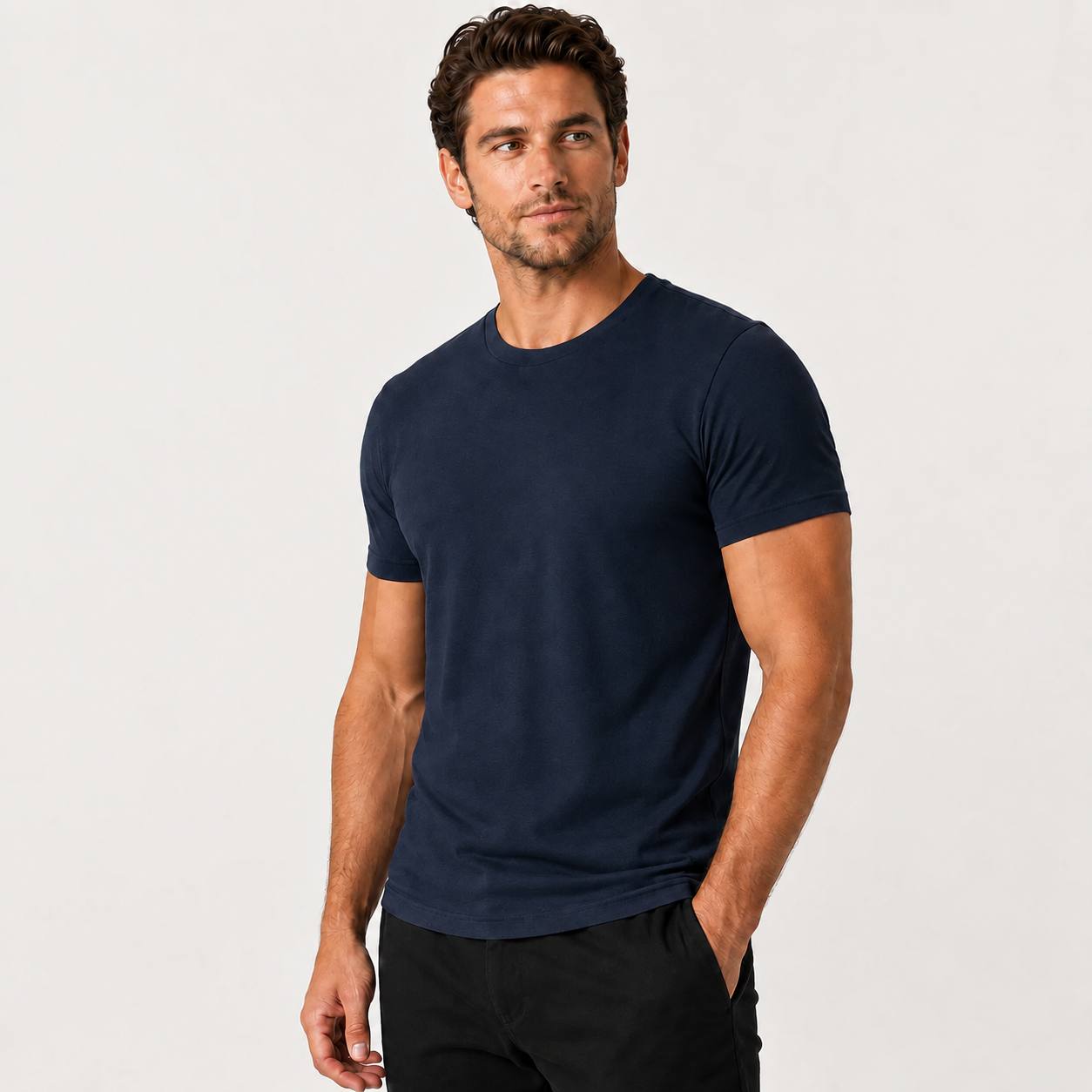 Short Sleeve Crew Style T Shirts For Men