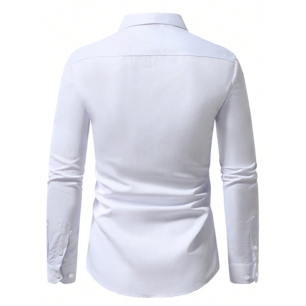 Casual Solid Formal Long Sleeve Dress For Men