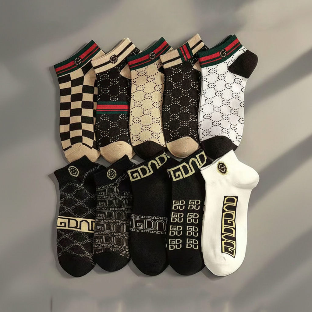 Pack Of 10 Pair Thin Casual Socks For Men