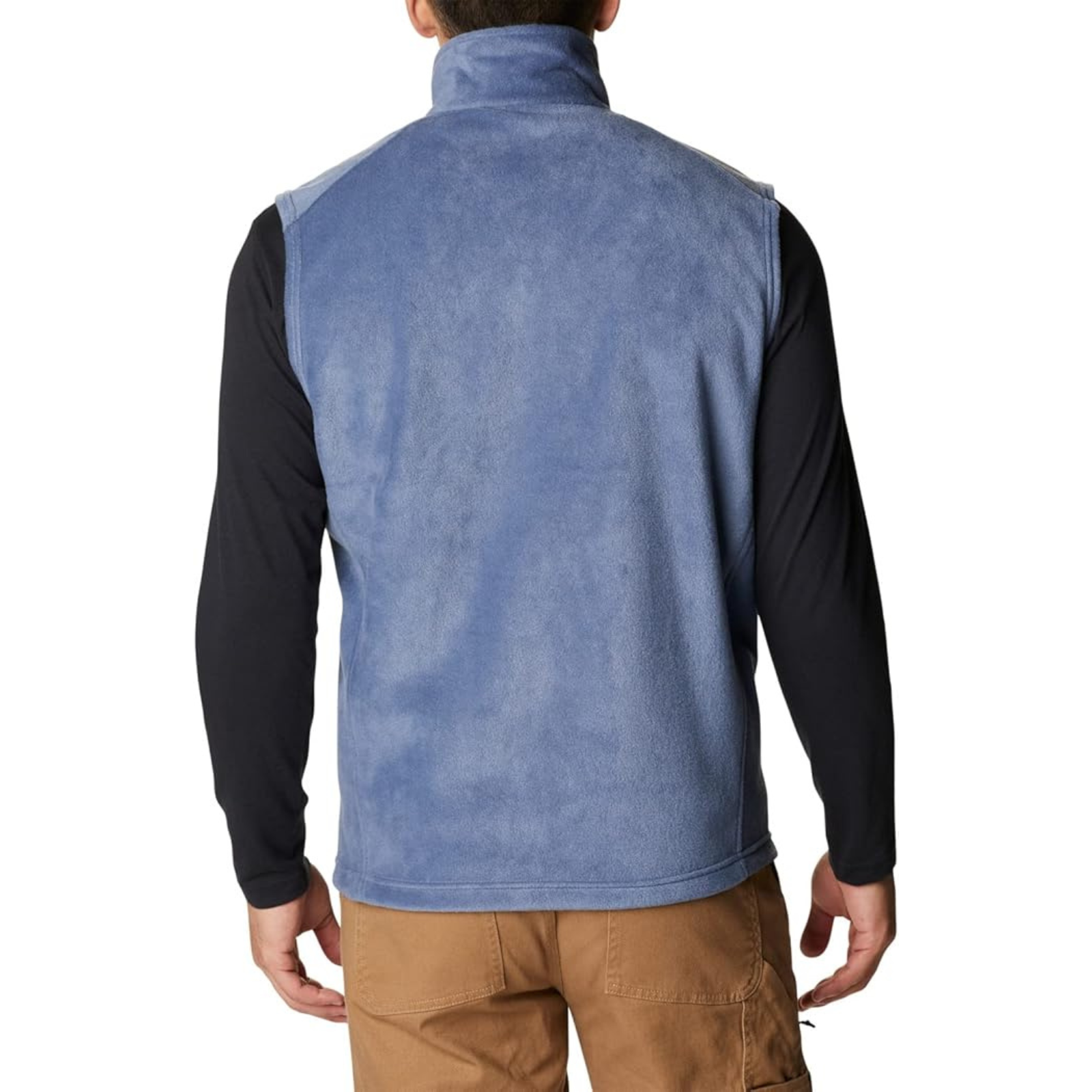 Full Zip Fleece Vest With Zippered Pockets For Men