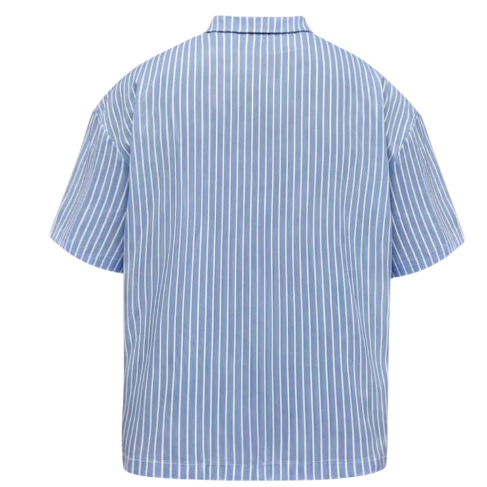 Striped Minimalist Casual Long Sleeve Button Up Shirt For Men