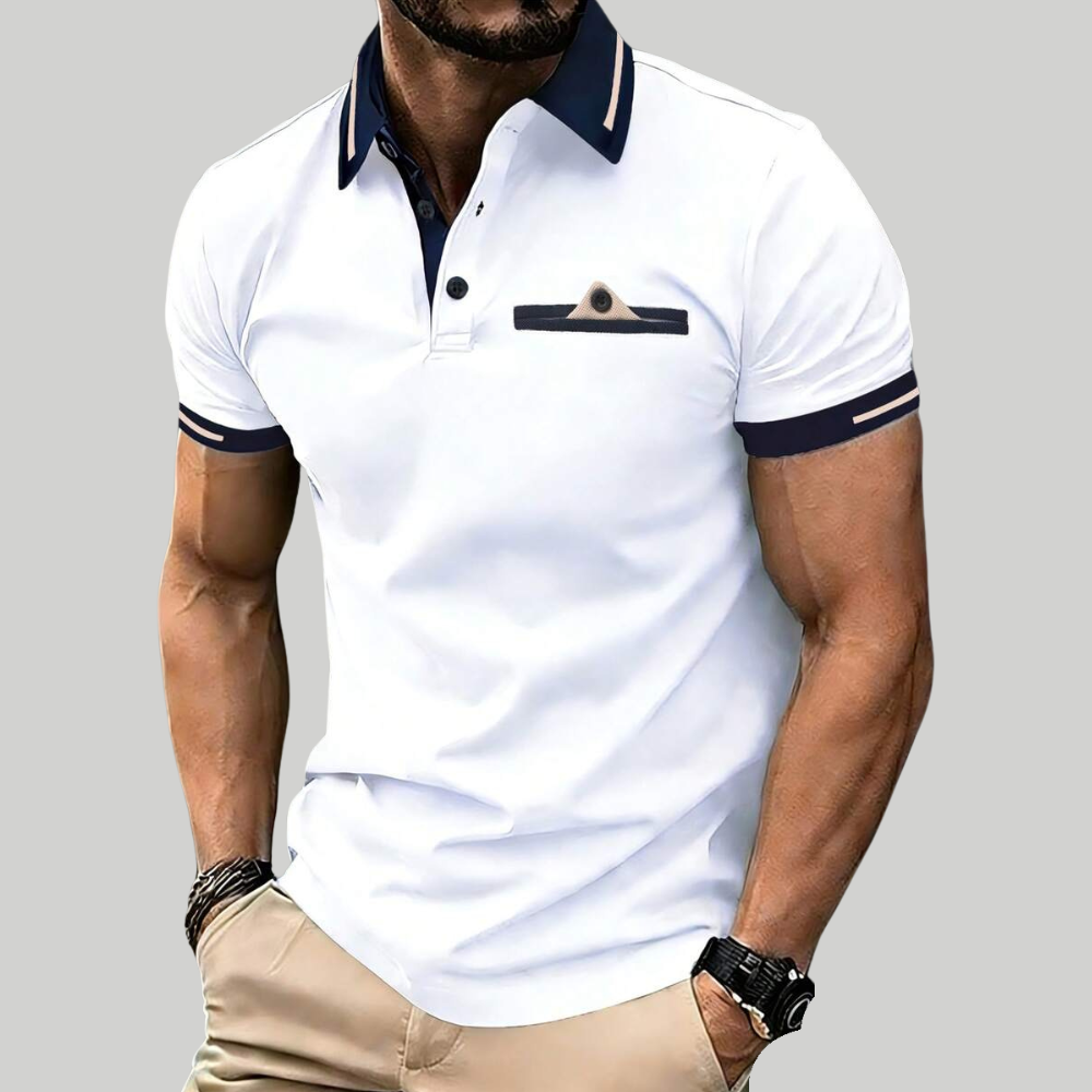 Solid Color Short Sleeve Casual Polo Shirt