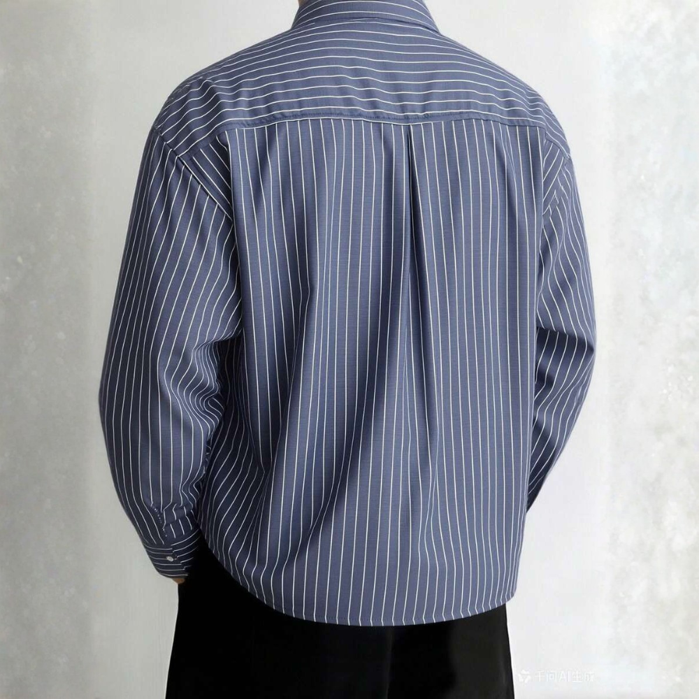 Vertical Striped Long Sleeve Casual Shirt For Men