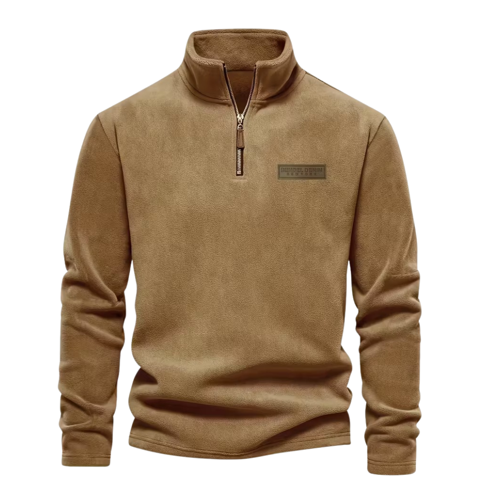 Half Zip Thermal Fleece Winter Sweater For Men