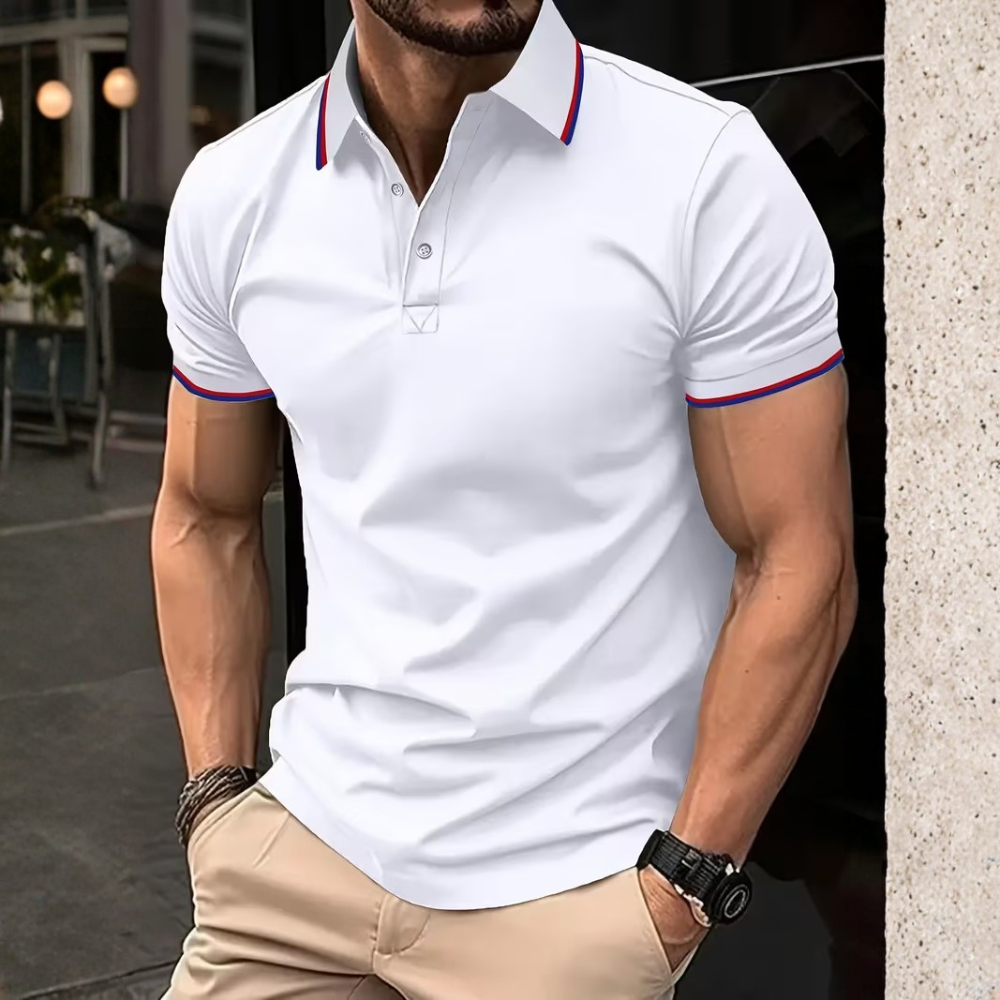 Classic Button Up Collar Polo Shirt For Business Casual Wear For Men