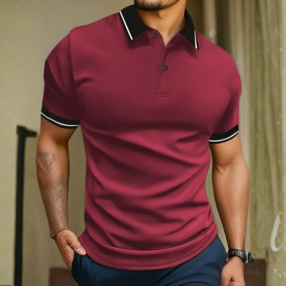 Summer Short Sleeve Turn Down Collar Casual Sportswear Shirt For Men