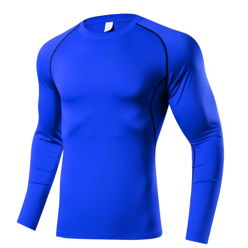 Long Sleeve Compression Workout Base Layer Shirt For Sports Men