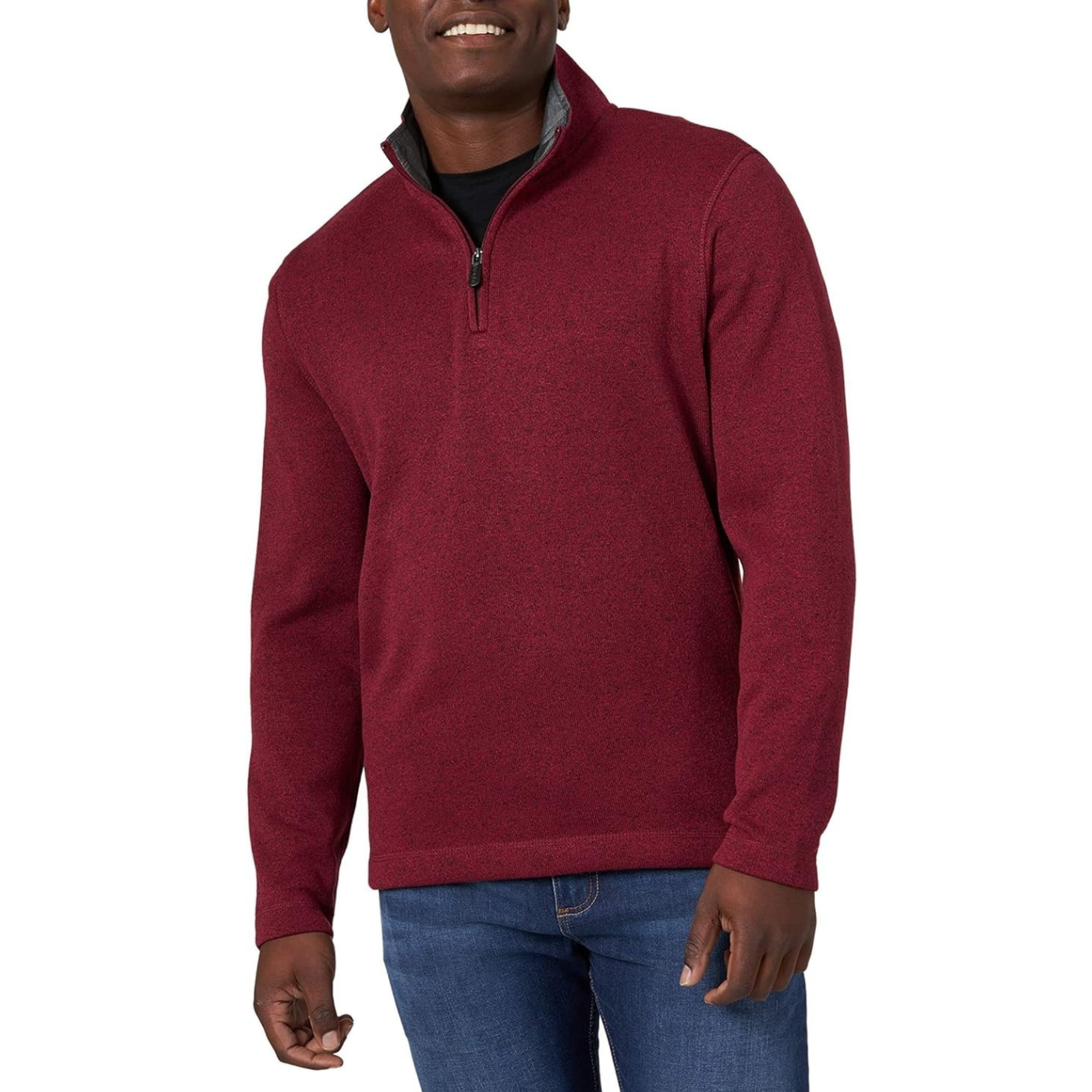 Mens Long Sleeve Fleece Quarter zip