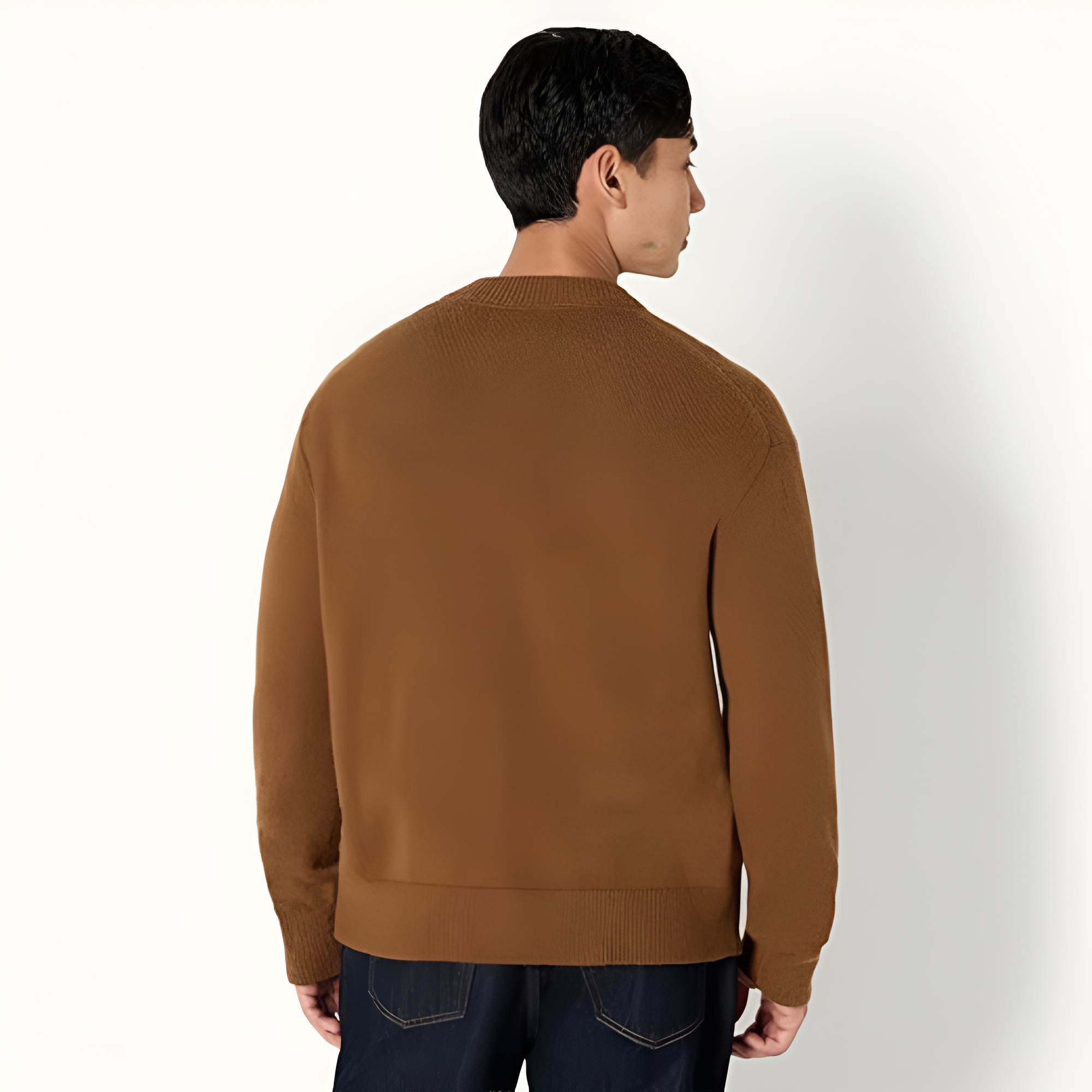 Men's Regular-Fit Cotton Blend V-Neck Sweater