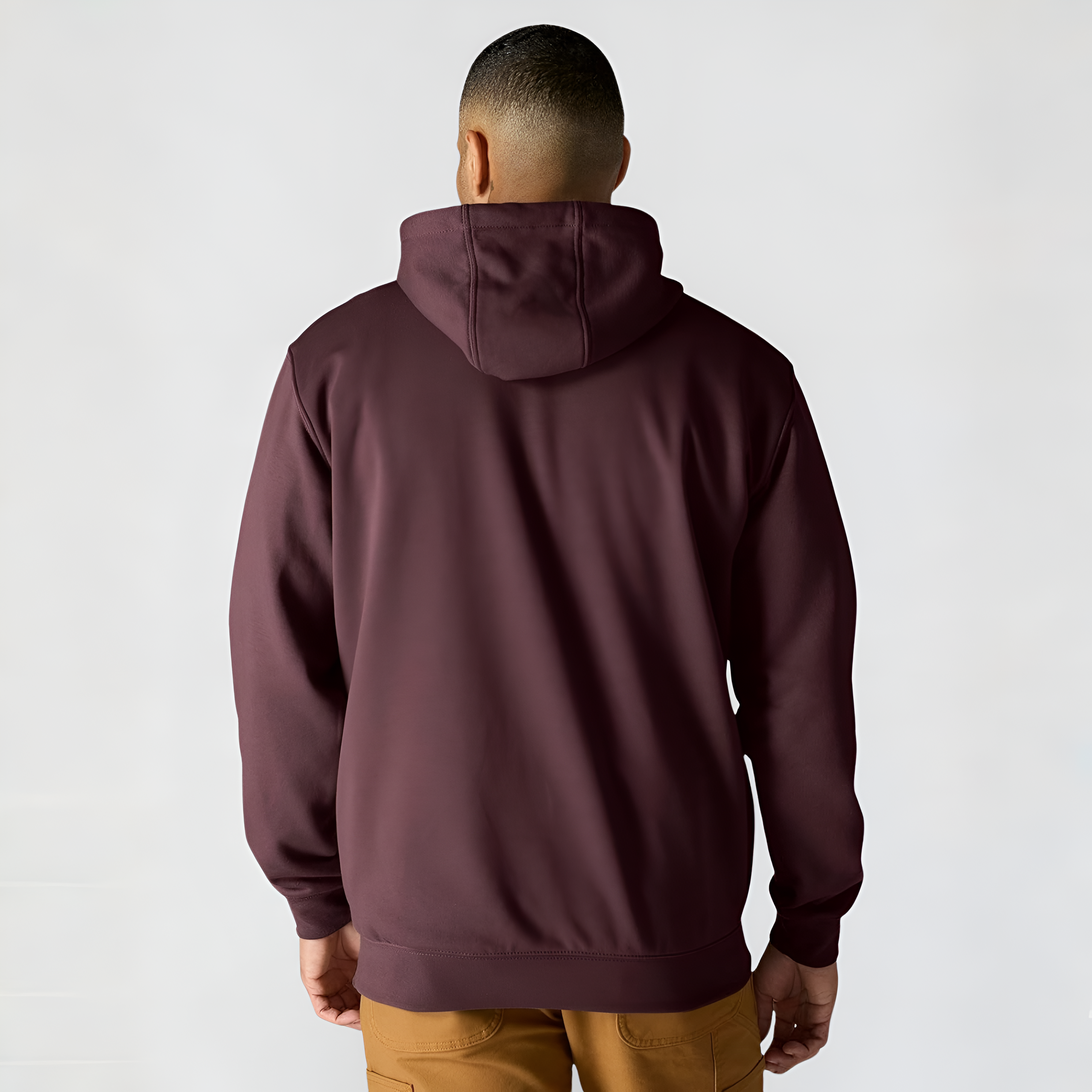 Midweight Pullover Hoodie with Graphic Logo Sleeve