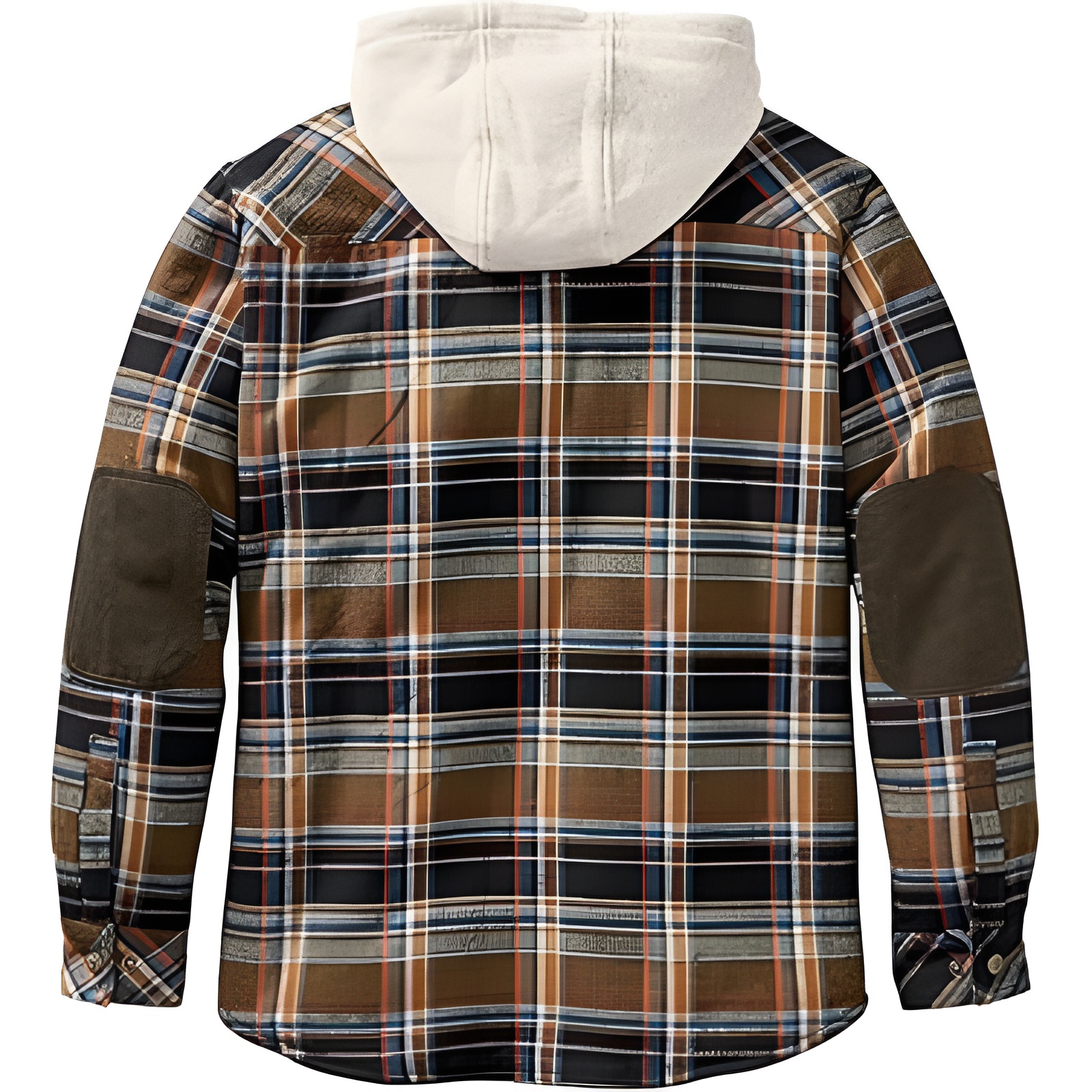 Insulated Plaid Hooded Flannel Jacket For Men