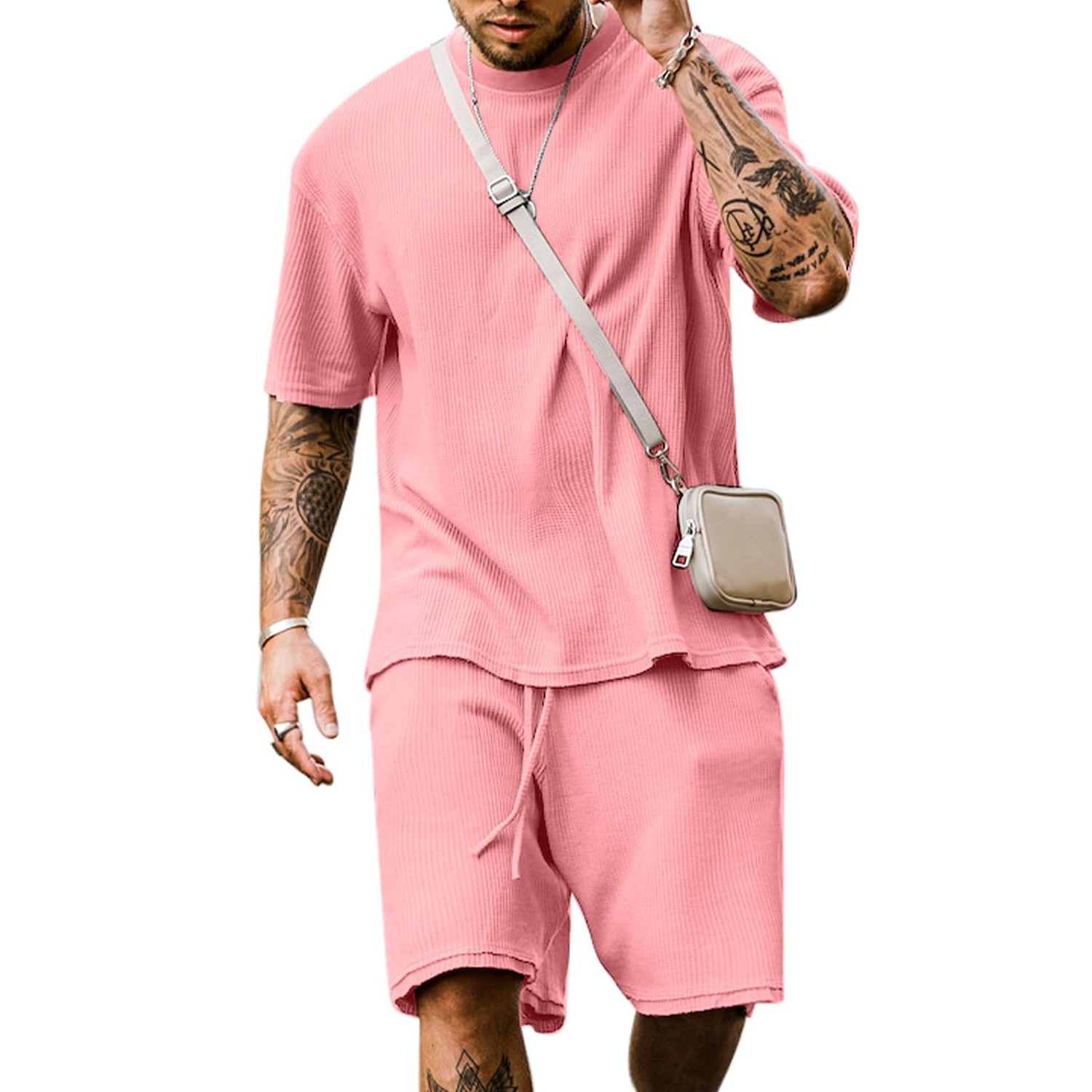 Casual Summer Shorts And Shirt Set For Men