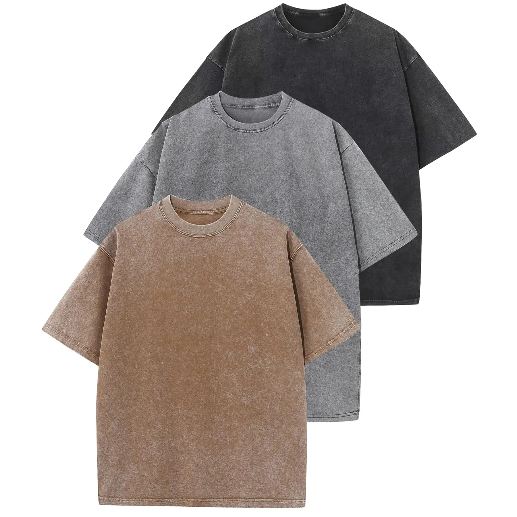 Pack Of 3 Oversized Loose Short Sleeve Summer Tshirts