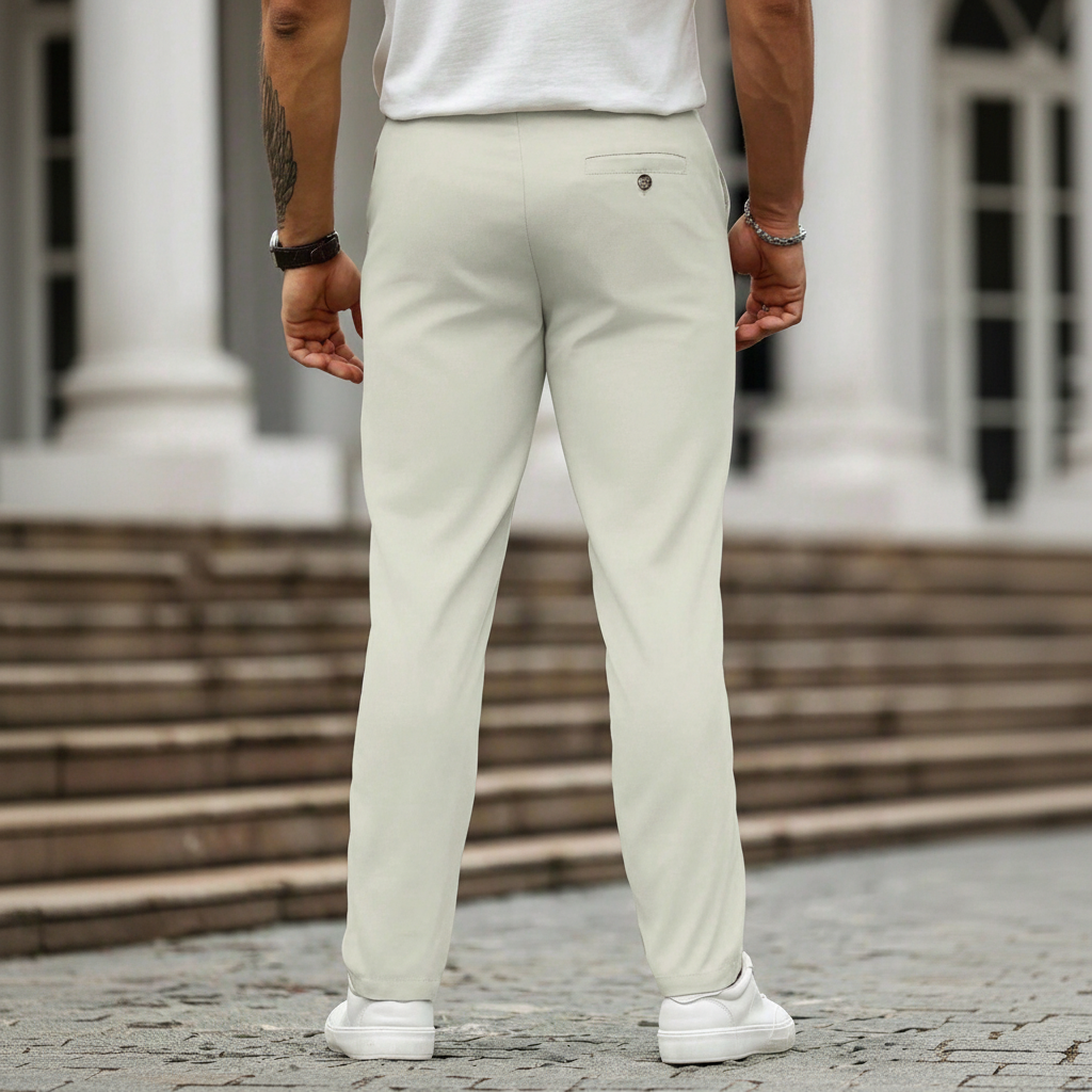 Casual Solid Color Pocket Suit Pants