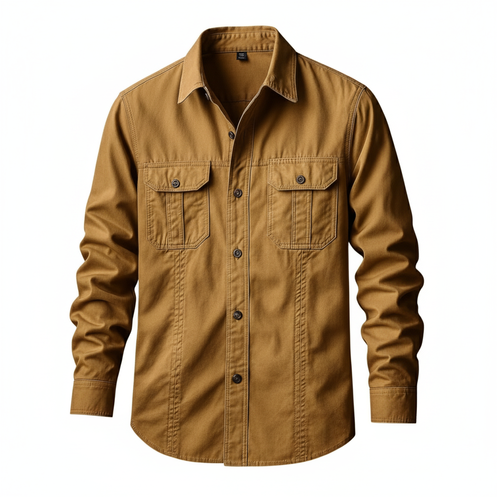 Utility Shirt With Front Button For Men
