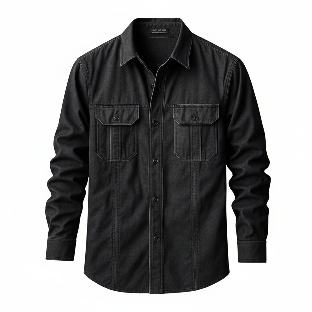 Utility Shirt With Front Button For Men