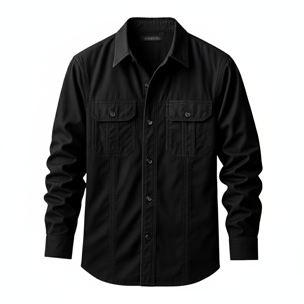 Utility Shirt With Front Button For Men