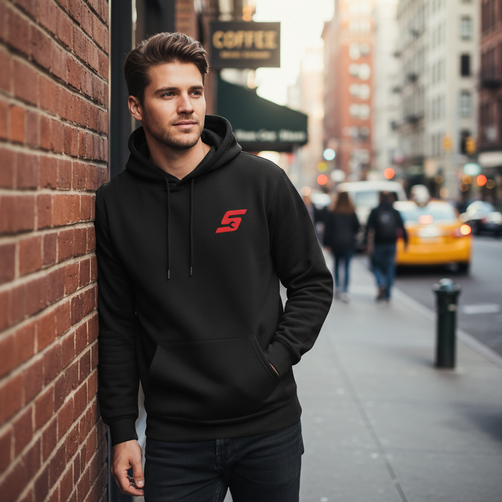 Printed Long Sleeve Hoodie For Men