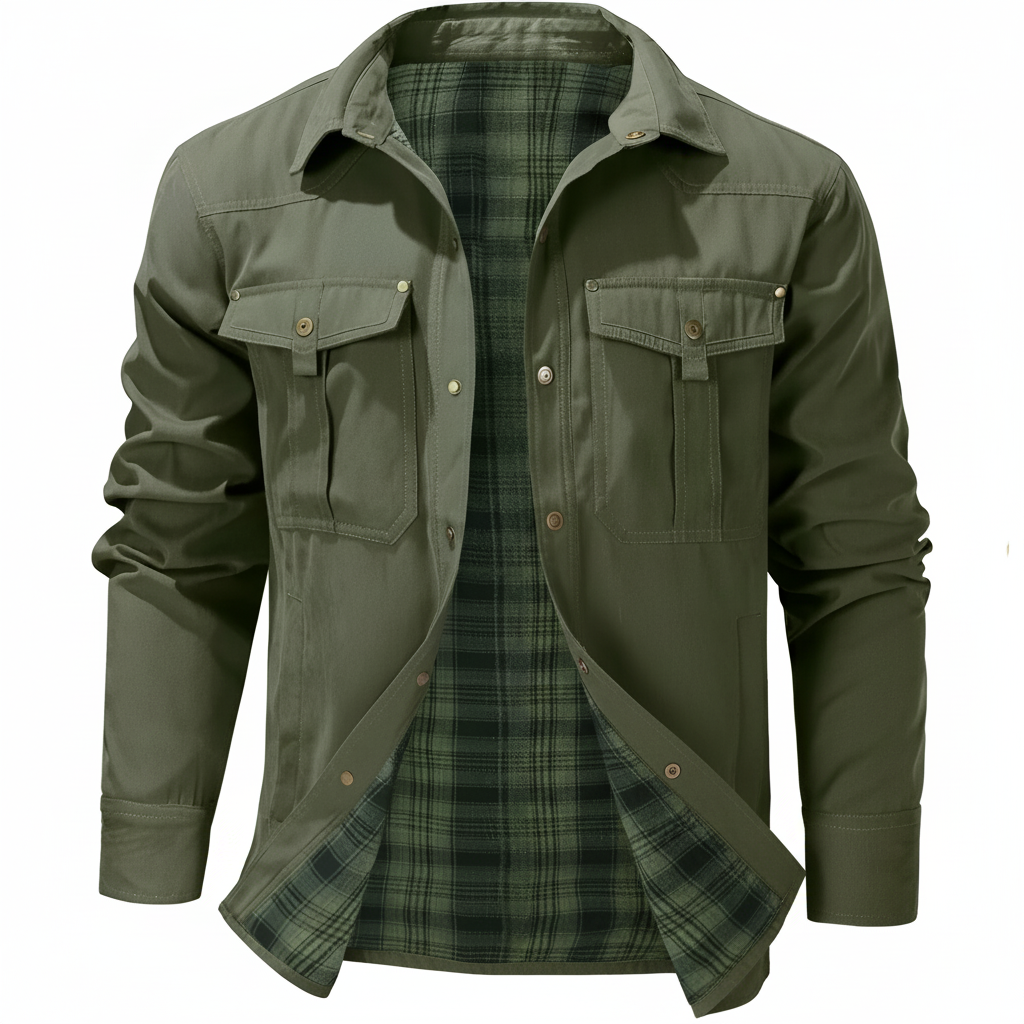 Flannel Plaid Lined Jacket