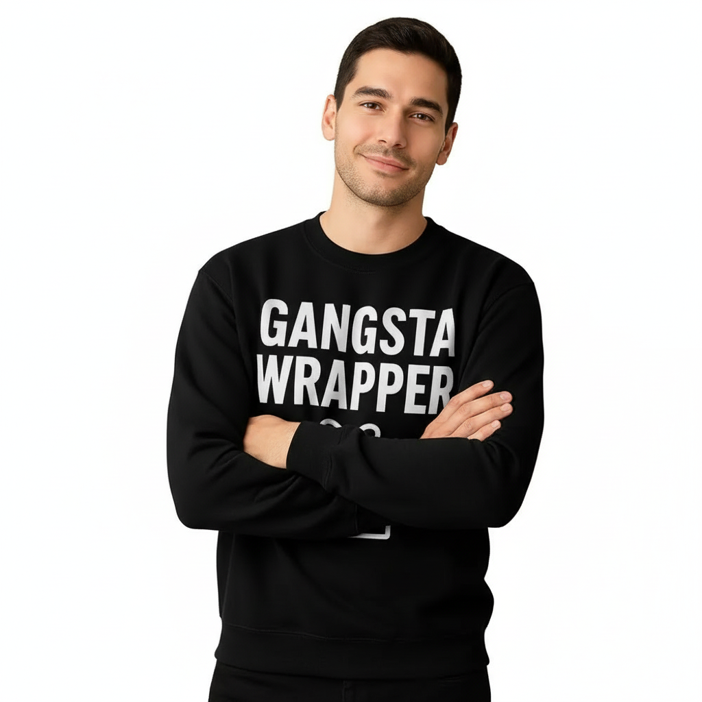 Gangsta Wrapper Graphic Printed Sweatshirt