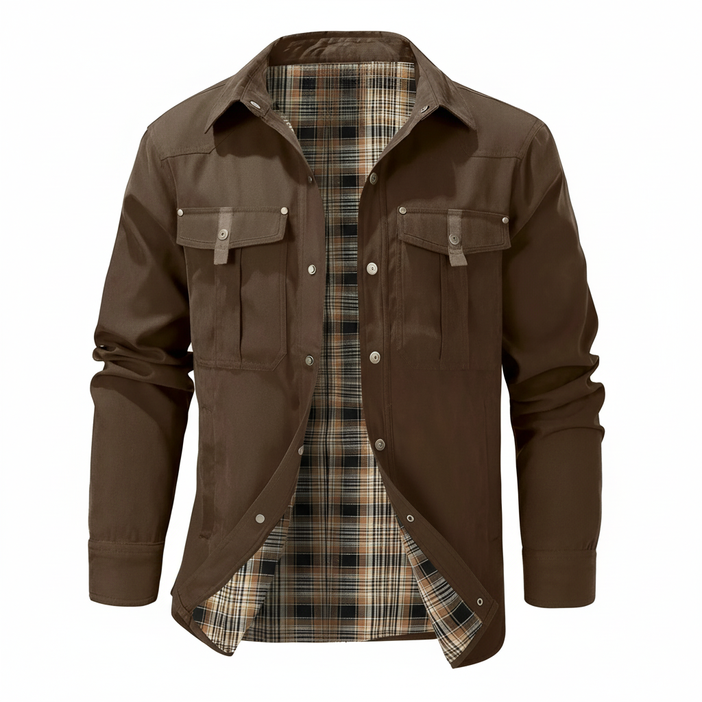 Flannel Plaid Lined Jacket