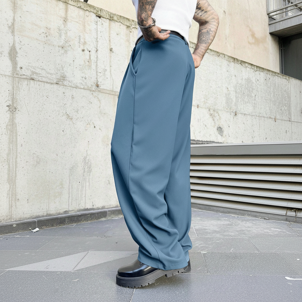 Designer Dress Suit Pants With Draping Style For Men