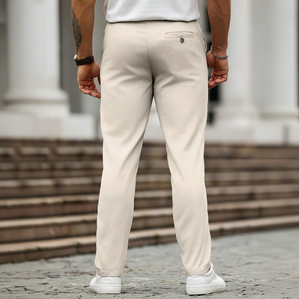 Casual Solid Color Pocket Suit Pants