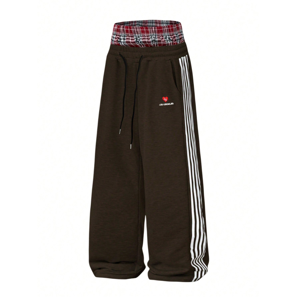 Loose Fleece Drawstring Sweatpants With Wide For Men