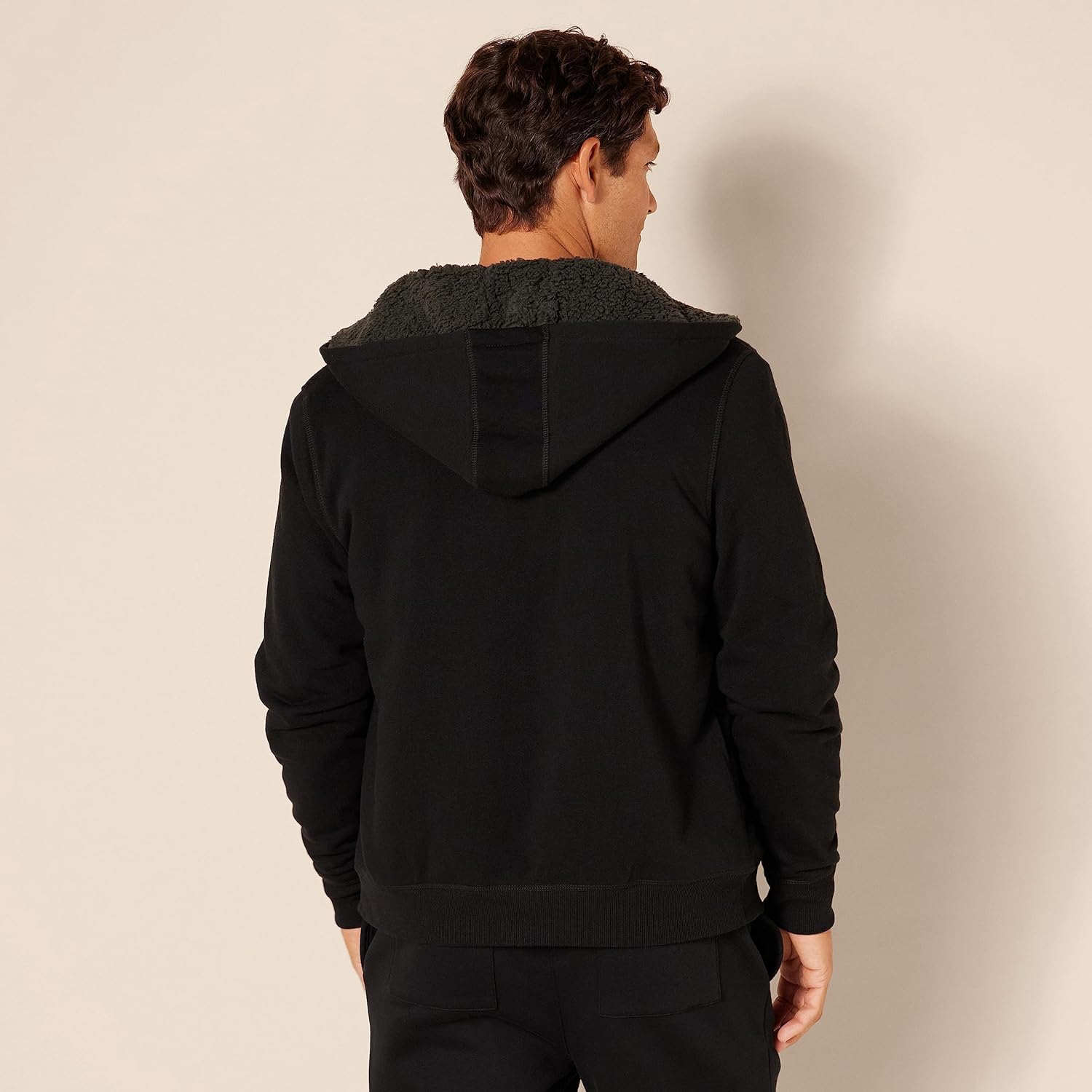 Hoodie For Men, Sherpa-Lined Full-Zip Fleece Sweatshirt