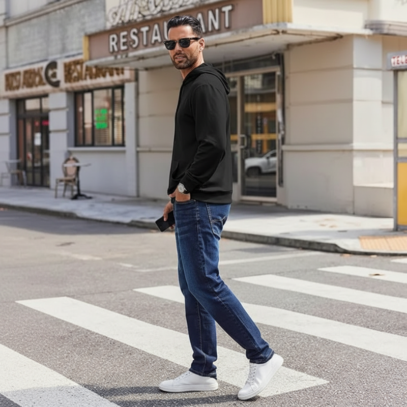 Mens Hoodies Pullover Long Sleeve Casual Fashion Sweatshirts Drawstring Gym Hooded Shirt with Kanga Pocket