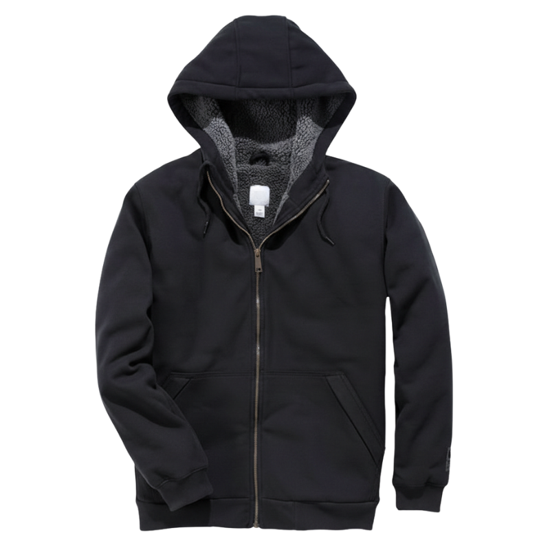 Men Rain Defender Relaxed Fit Midweight Sherpa-Lined Full-Zip Sweatshirt