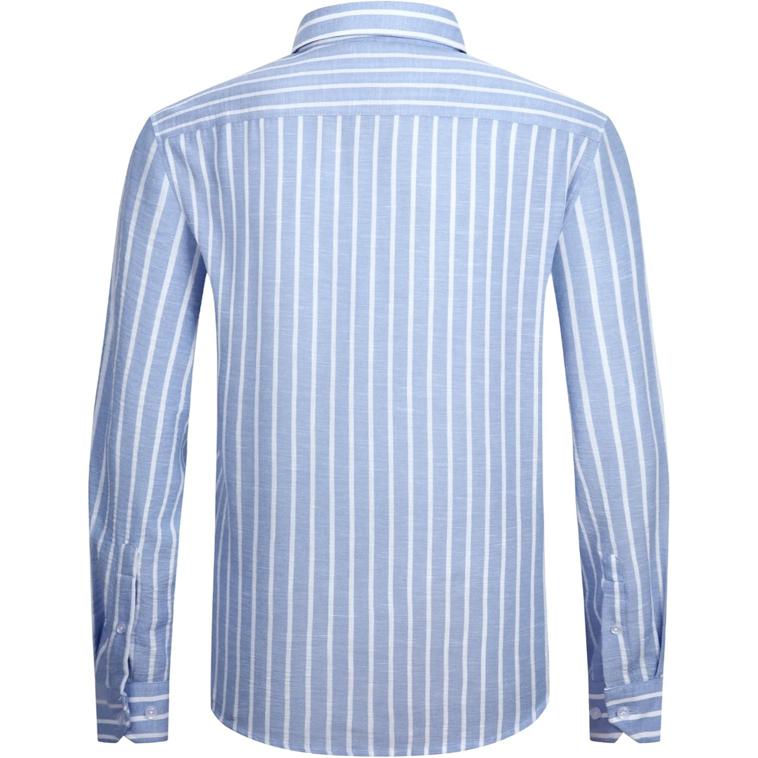 Button Down Beach Style Casual Linen Long Sleeve Shirt 