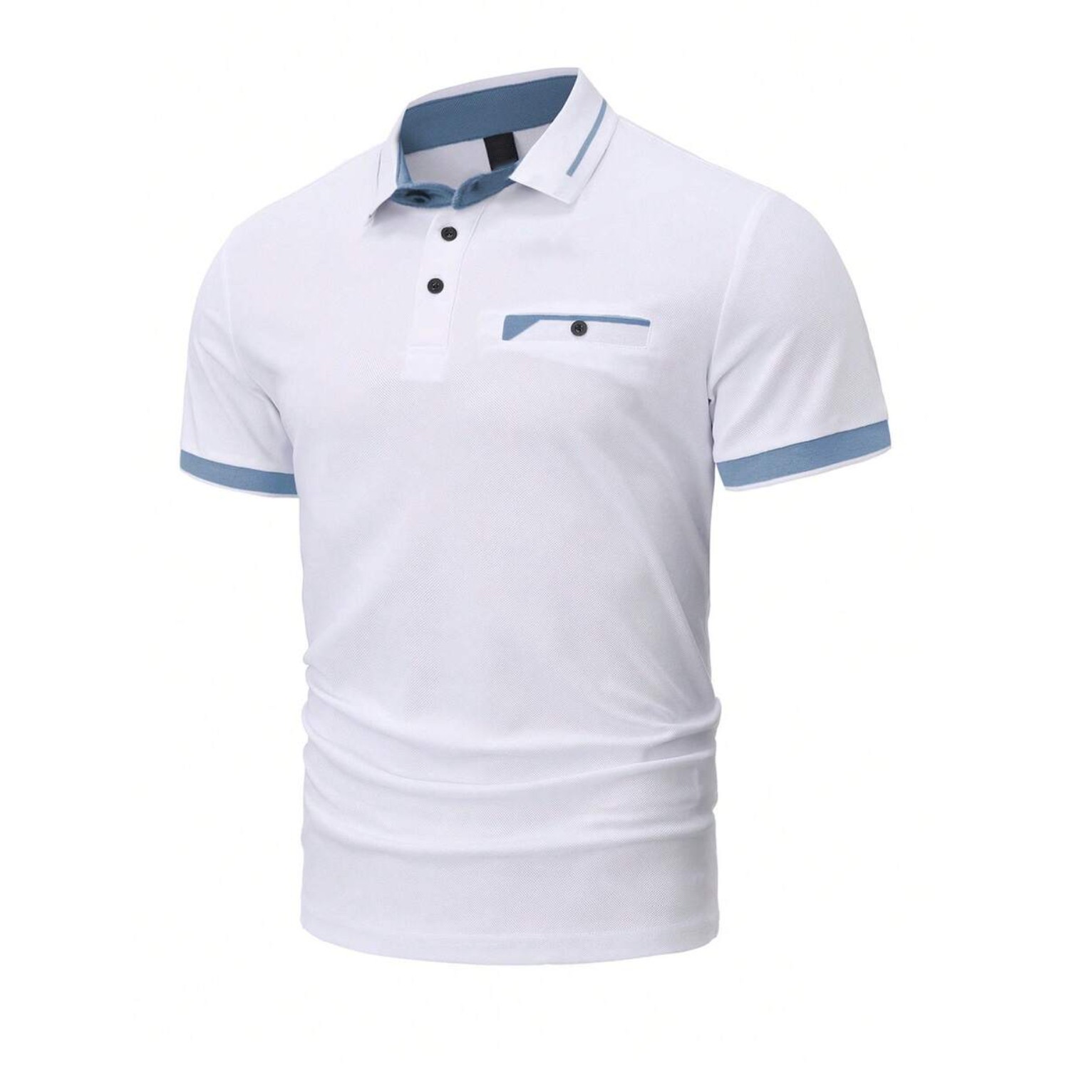 Casual Button Up Polo Shirt For Men