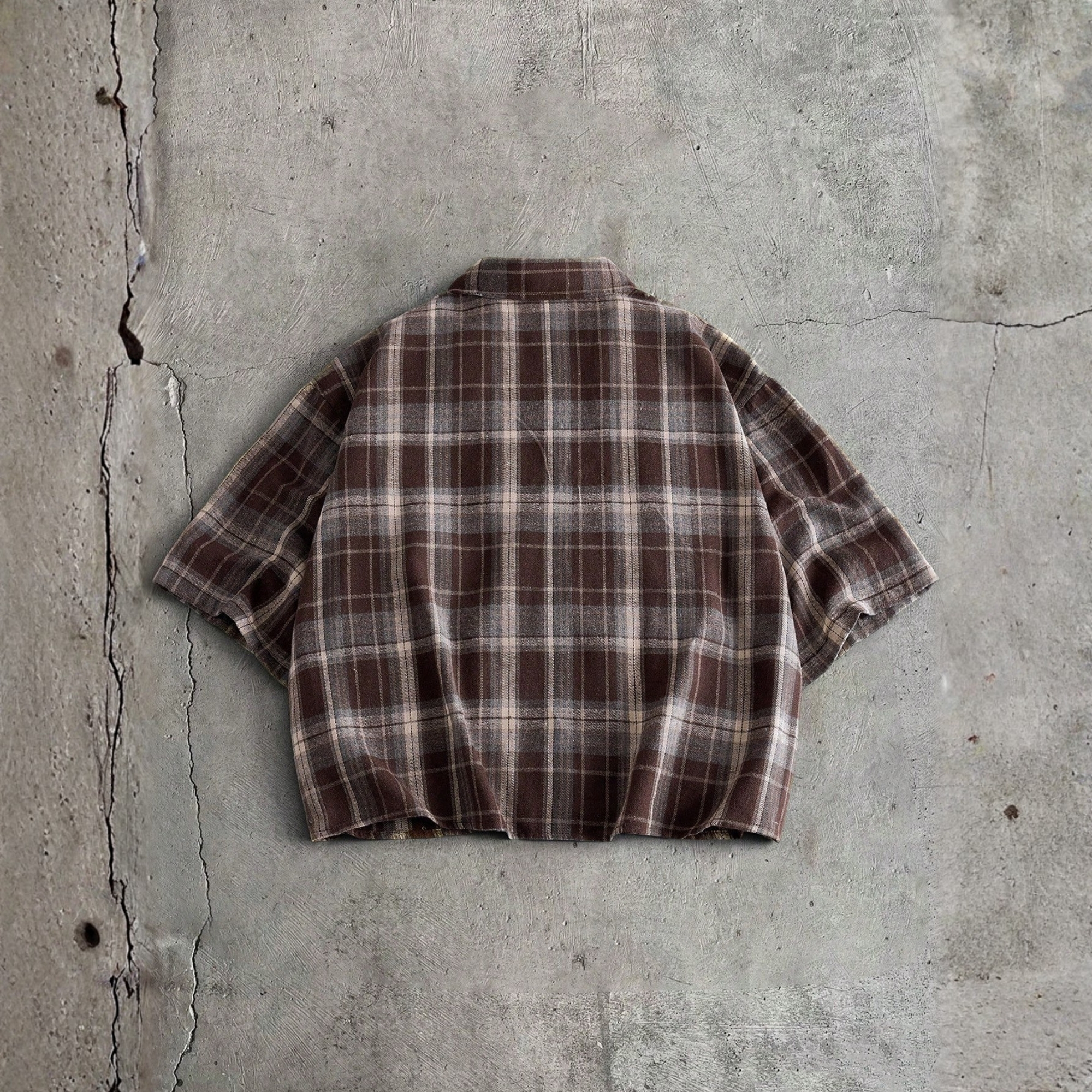Casual Plaid Button Short Shirt For Men