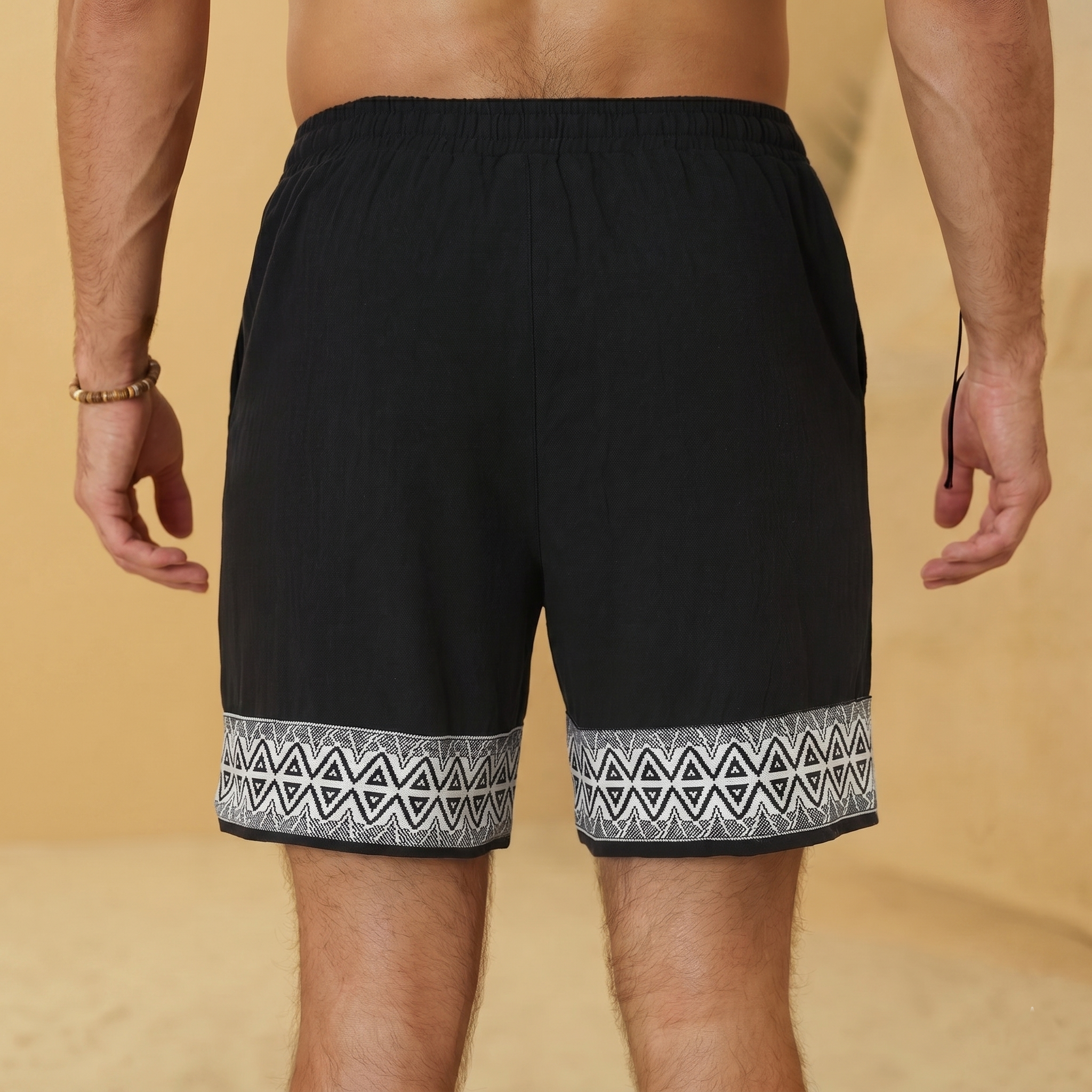 Casual Shorts With Adjustable Drawstring And Pocket For Men