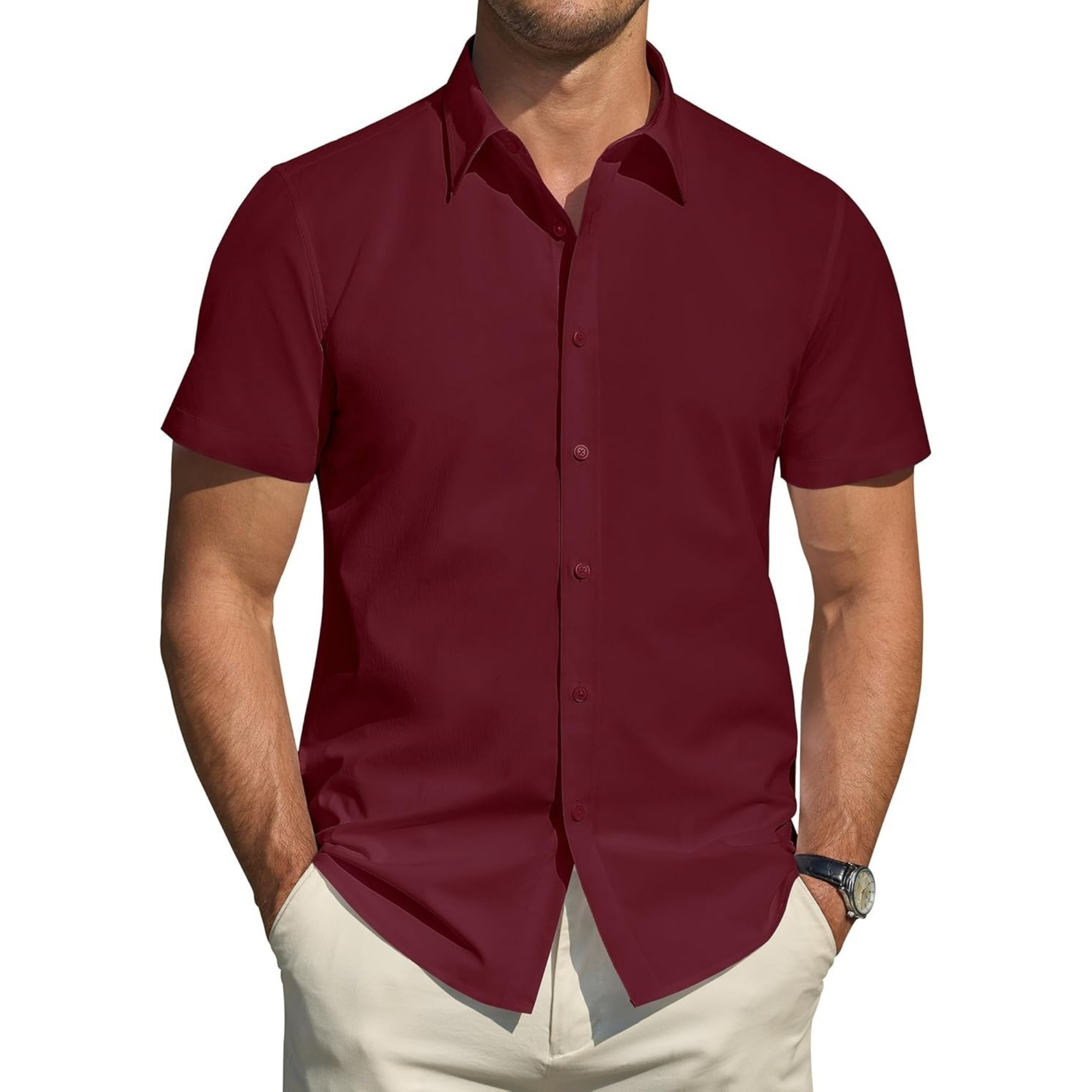 Casual Style Office Short Sleeve Shirt